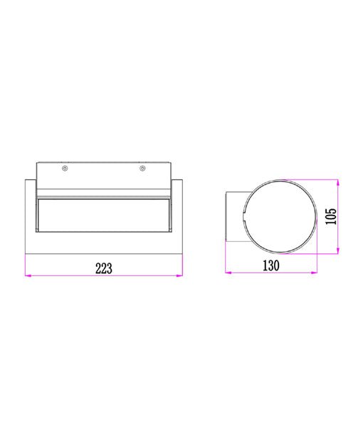 SOMBRA Exterior LED Adjustable Eyelid Surface Mounted Wall Light Dark Grey 13W 3000K IP65 - SOMBRA01